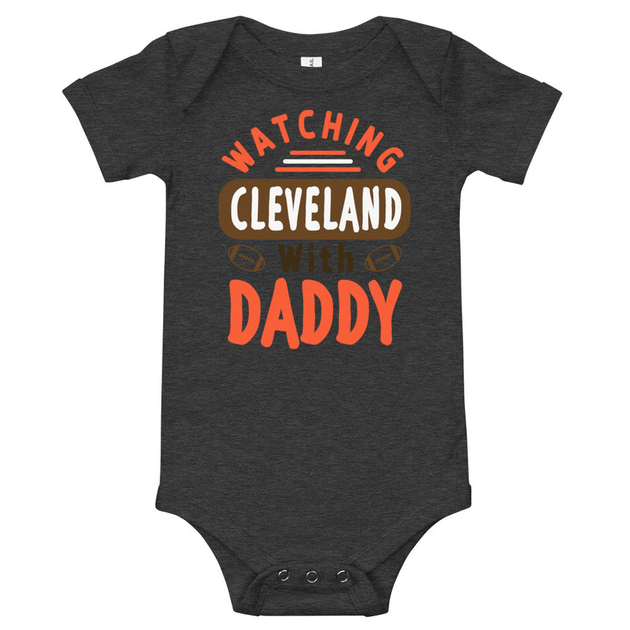 Watching Cleveland With Daddy Onesie