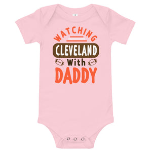 Watching Cleveland With Daddy Onesie