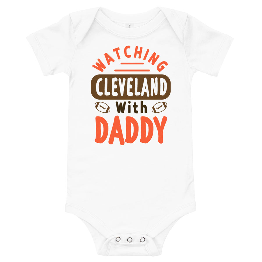 Watching Cleveland With Daddy Onesie