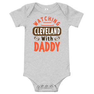 Watching Cleveland With Daddy Onesie